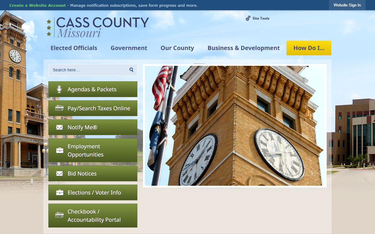 Cass County government resources for criminal history searches