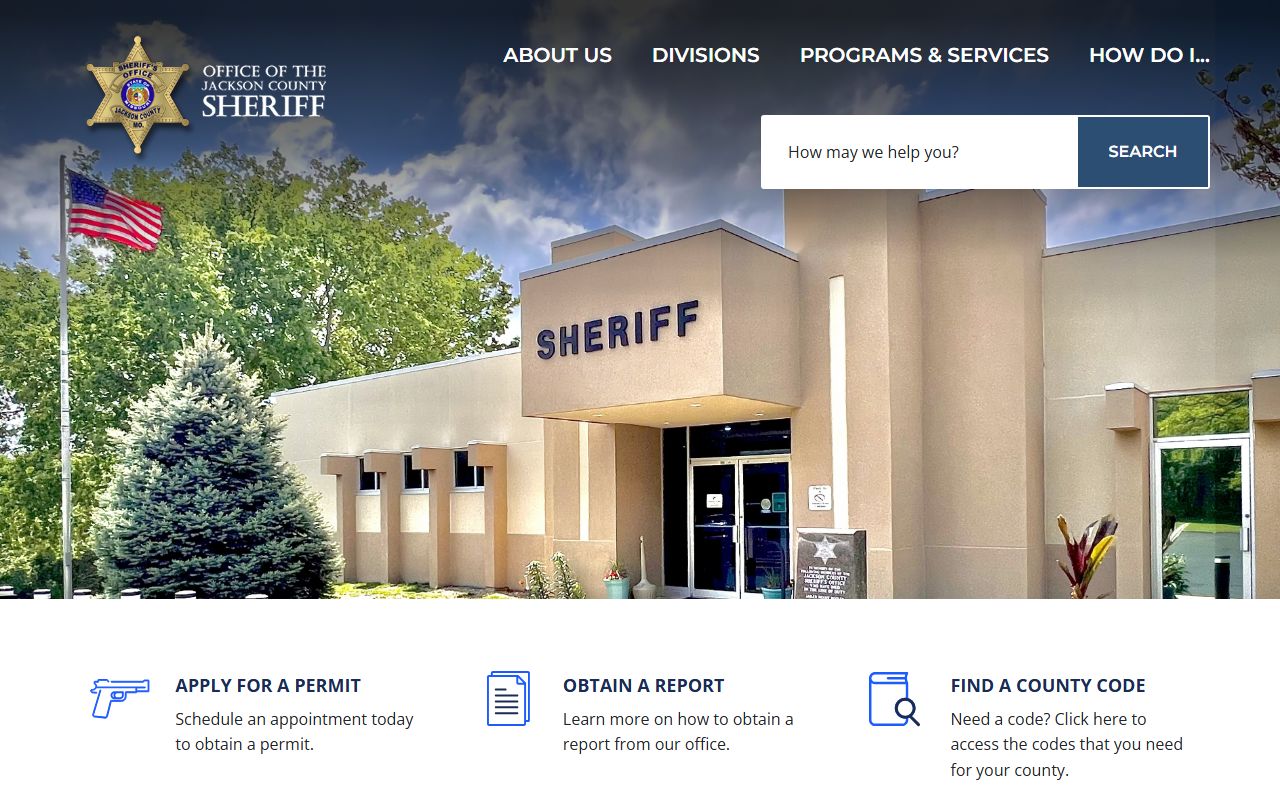 Jackson County Sheriff's Office for criminal history record requests
