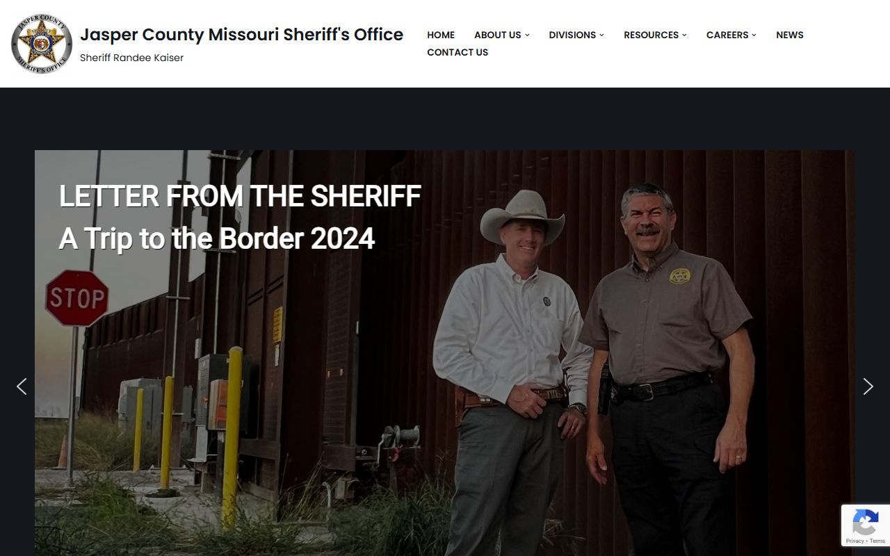 Jasper County Sheriff's Office website for criminal history searches