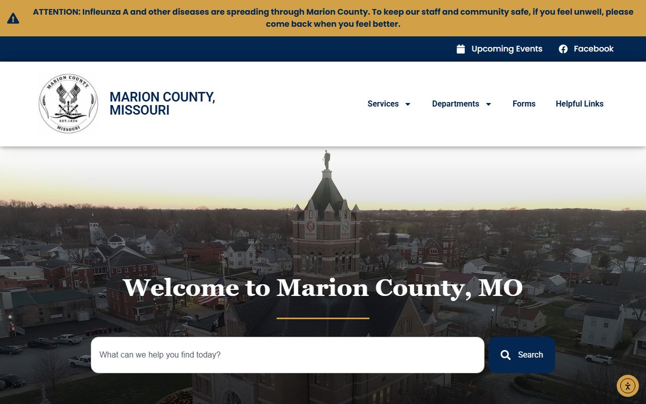 Marion County government portal for criminal history resources