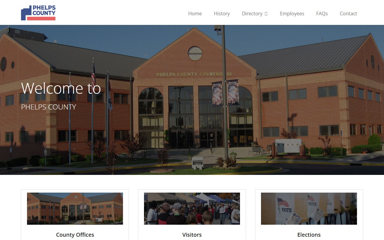 Phelps County government resources for criminal history searches