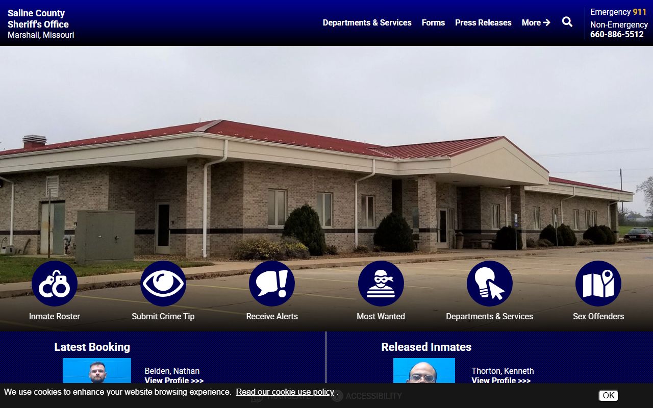 Saline County Sheriff's Office for criminal history record requests