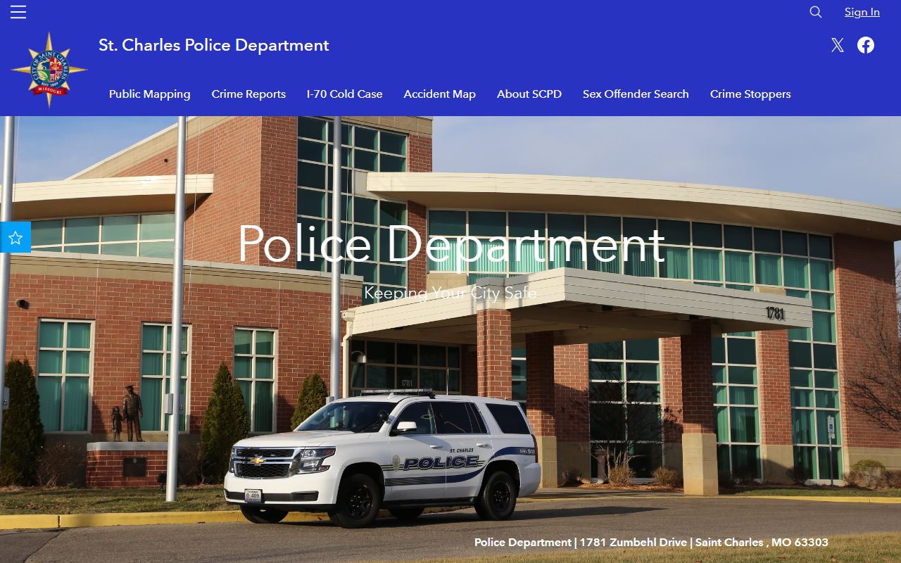 St. Charles County police department criminal history records