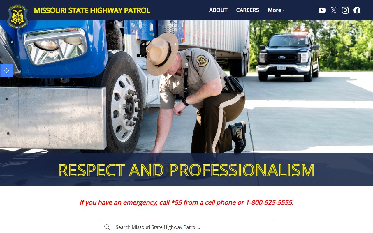 Missouri State Highway Patrol site for criminal history services